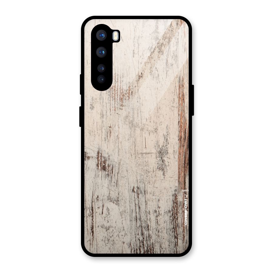 Rugged Wooden Texture Glass Back Case for OnePlus Nord