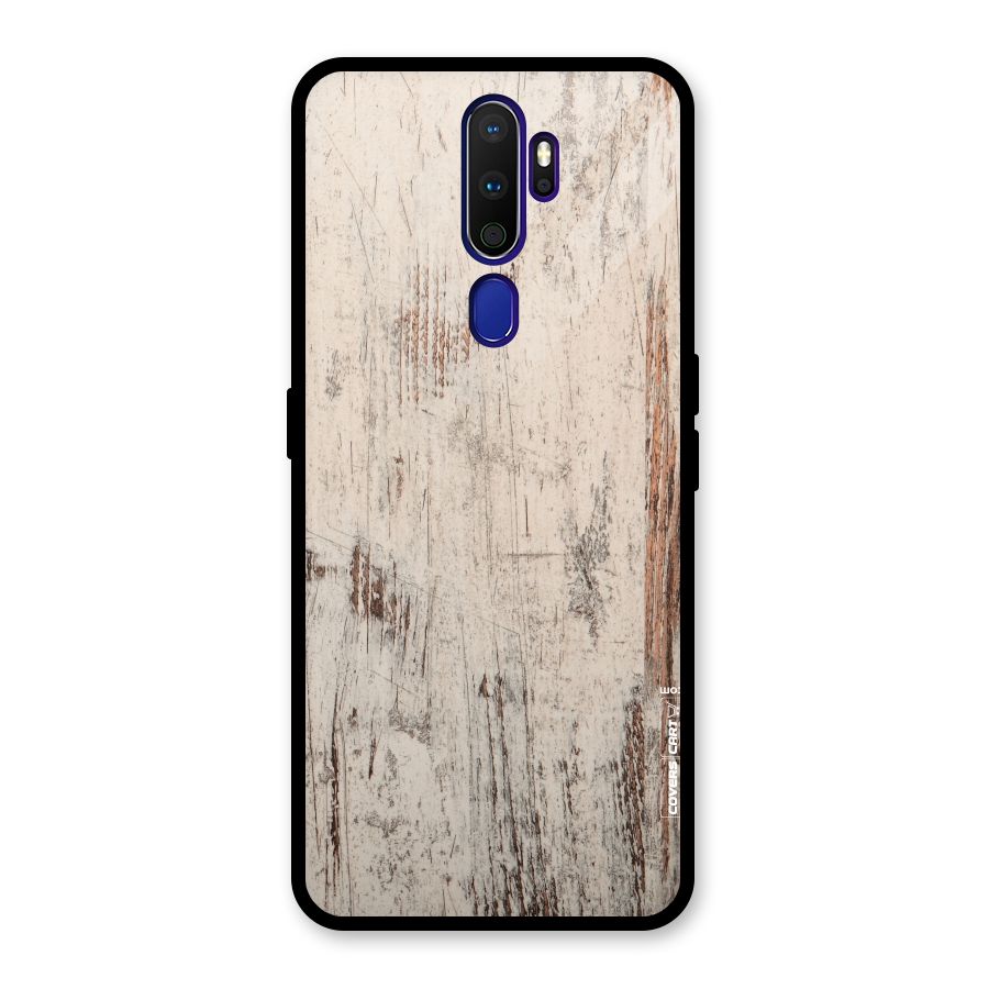Rugged Wooden Texture Glass Back Case for Oppo A9 (2020)