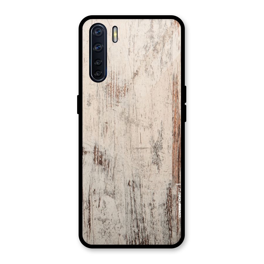 Rugged Wooden Texture Glass Back Case for Oppo F15