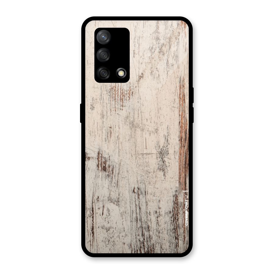 Rugged Wooden Texture Glass Back Case for Oppo F19