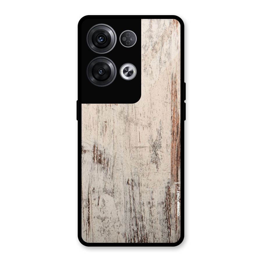 Rugged Wooden Texture Glass Back Case for Oppo Reno8 Pro 5G
