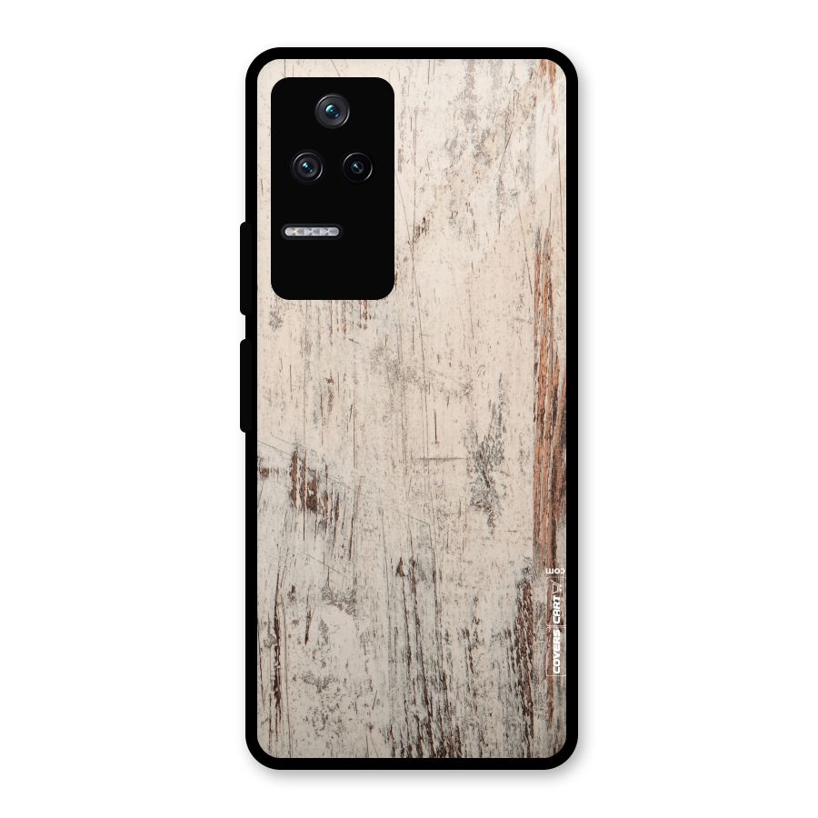 Rugged Wooden Texture Glass Back Case for Poco F4 5G