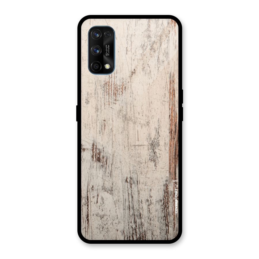Rugged Wooden Texture Glass Back Case for Realme 7 Pro