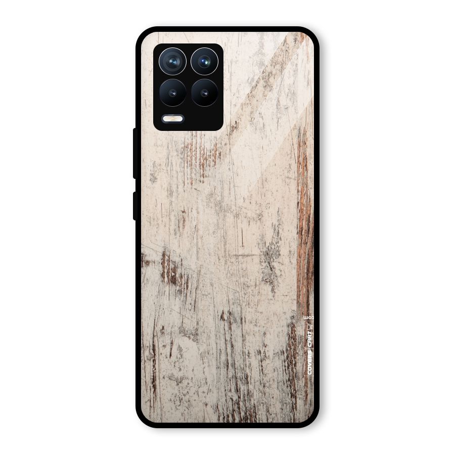 Rugged Wooden Texture Glass Back Case for Realme 8 Pro