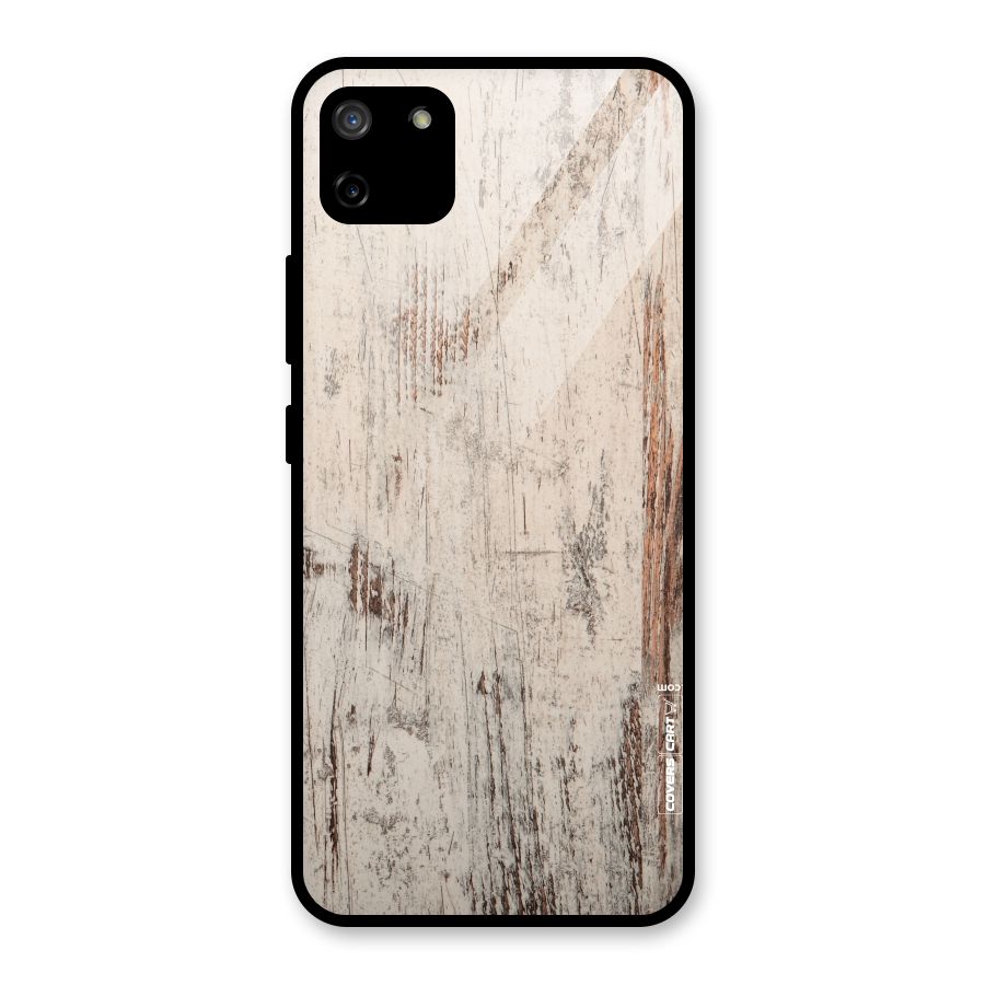 Rugged Wooden Texture Glass Back Case for Realme C11