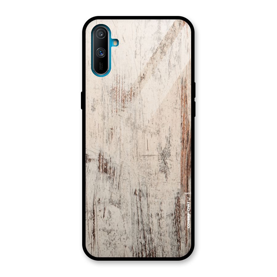 Rugged Wooden Texture Glass Back Case for Realme C3