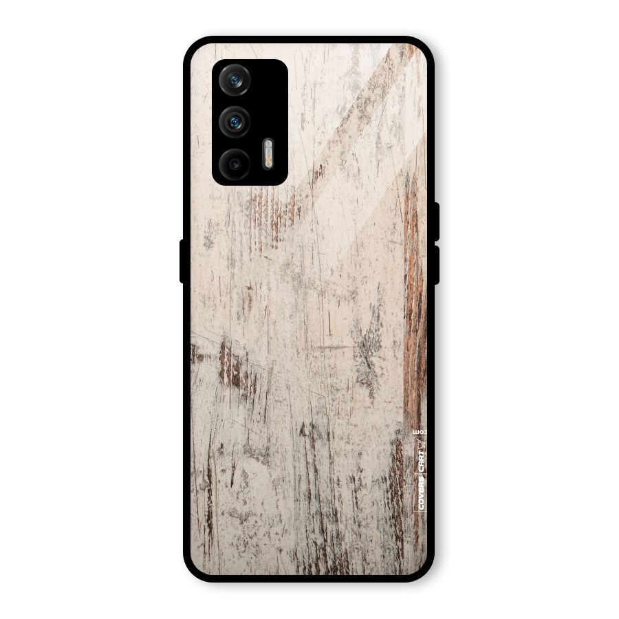 Rugged Wooden Texture Glass Back Case for Realme GT 5G