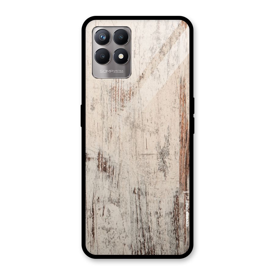 Rugged Wooden Texture Glass Back Case for Realme Narzo 50