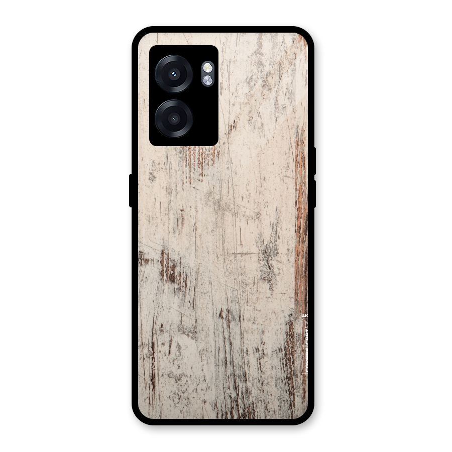 Rugged Wooden Texture Glass Back Case for Realme Narzo 50 5G
