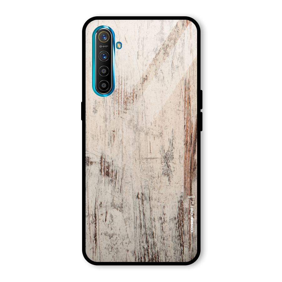 Rugged Wooden Texture Glass Back Case for Realme X2