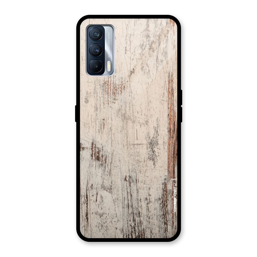 Rugged Wooden Texture Glass Back Case for Realme X7