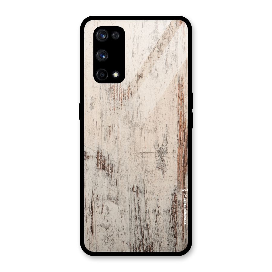 Rugged Wooden Texture Glass Back Case for Realme X7 Pro
