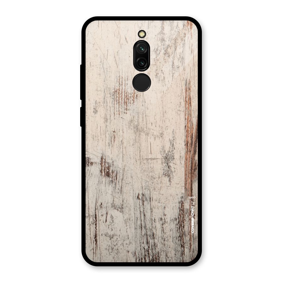 Rugged Wooden Texture Glass Back Case for Redmi 8