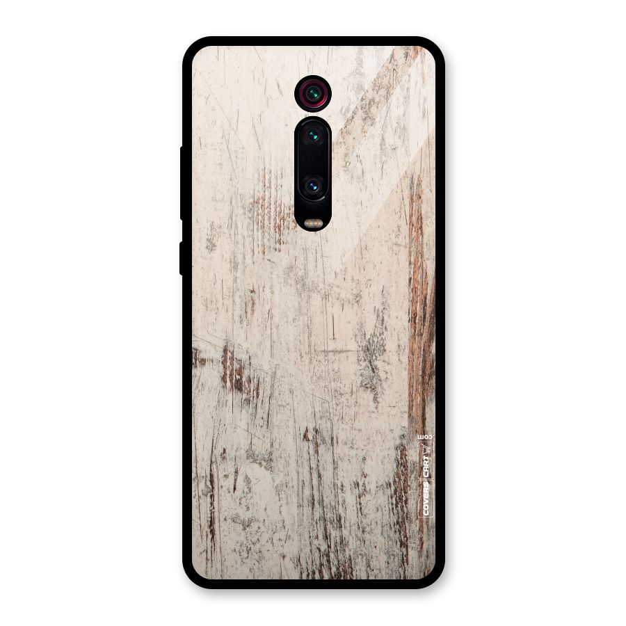 Rugged Wooden Texture Glass Back Case for Redmi K20 Pro