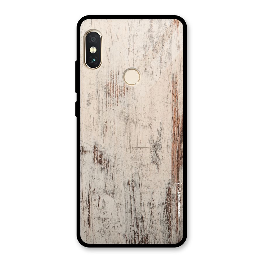 Rugged Wooden Texture Glass Back Case for Redmi Note 5 Pro