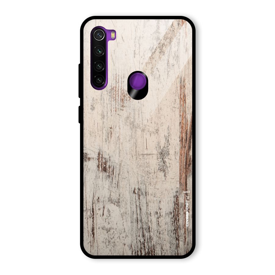 Rugged Wooden Texture Glass Back Case for Redmi Note 8