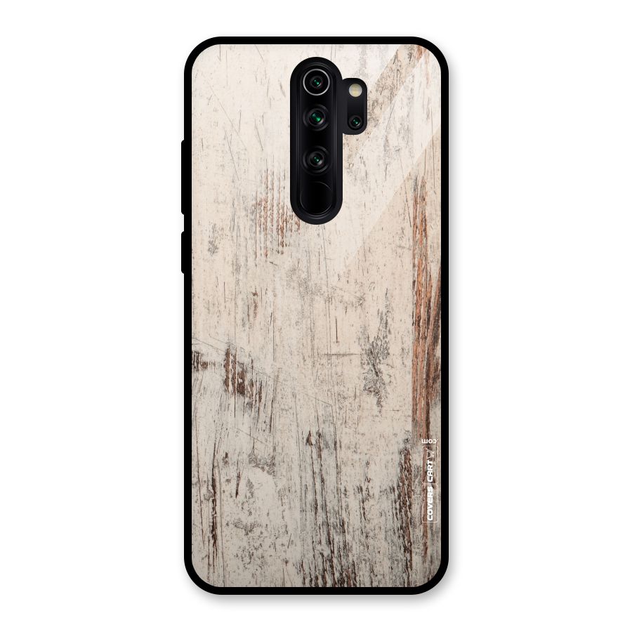 Rugged Wooden Texture Glass Back Case for Redmi Note 8 Pro