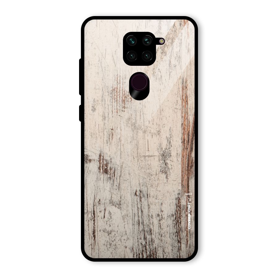 Rugged Wooden Texture Glass Back Case for Redmi Note 9
