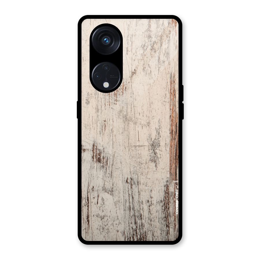 Rugged Wooden Texture Glass Back Case for Reno8 T 5G