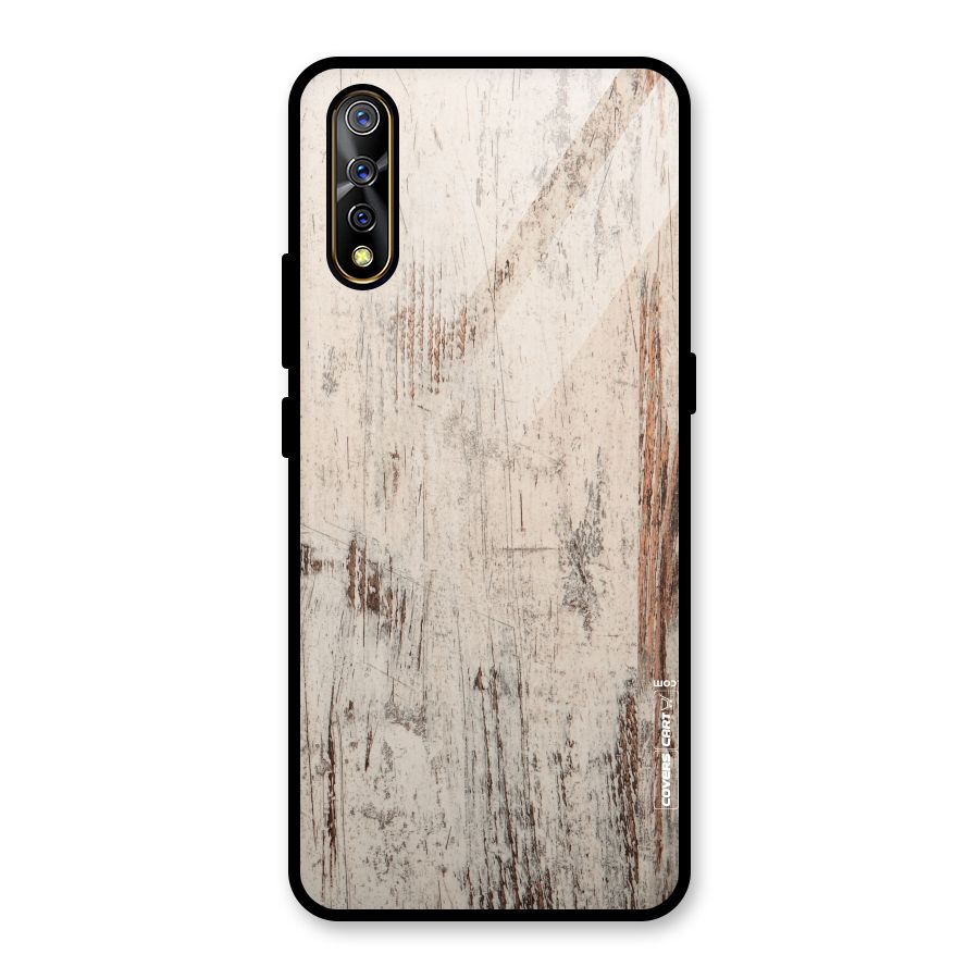 Rugged Wooden Texture Glass Back Case for Vivo S1