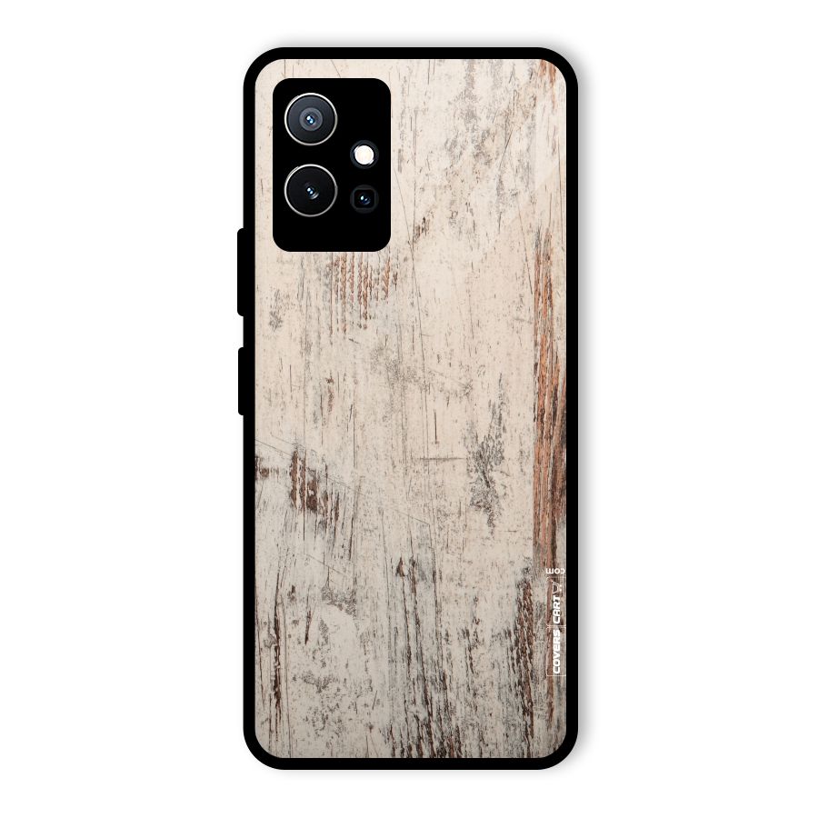 Rugged Wooden Texture Glass Back Case for Vivo T1 5G