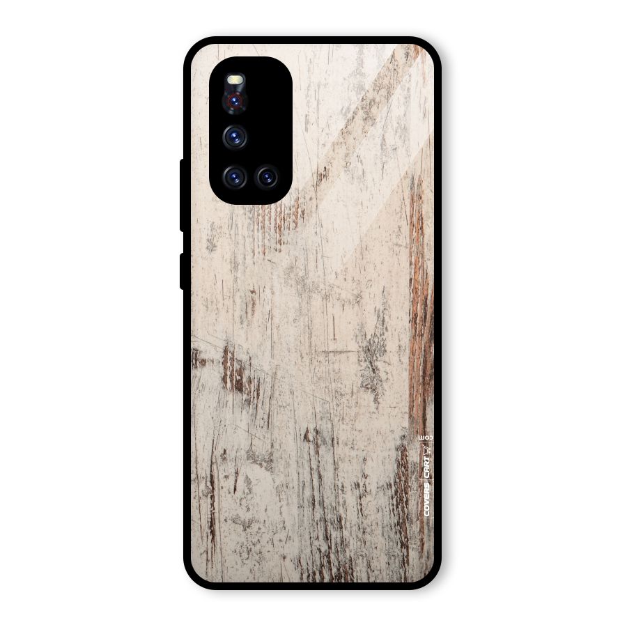 Rugged Wooden Texture Glass Back Case for Vivo V19