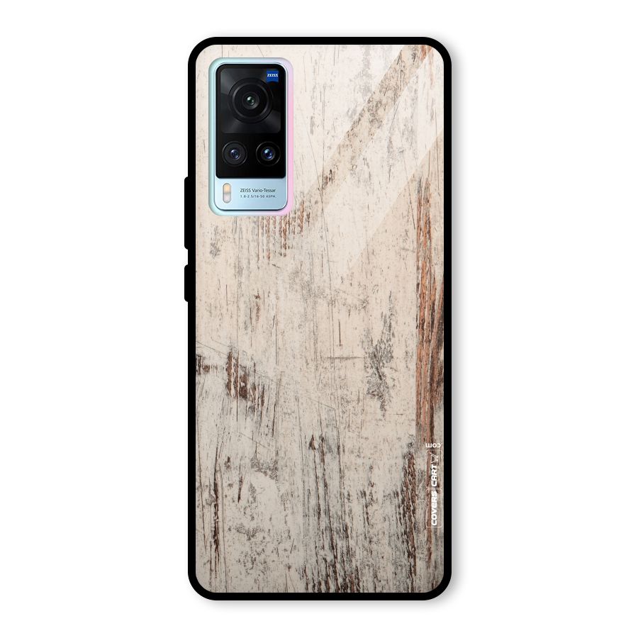 Rugged Wooden Texture Glass Back Case for Vivo X60