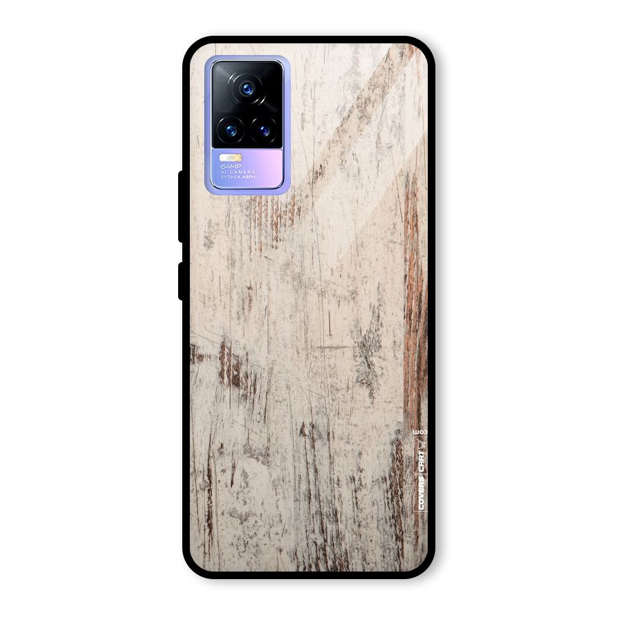 Rugged Wooden Texture Glass Back Case for Vivo Y73