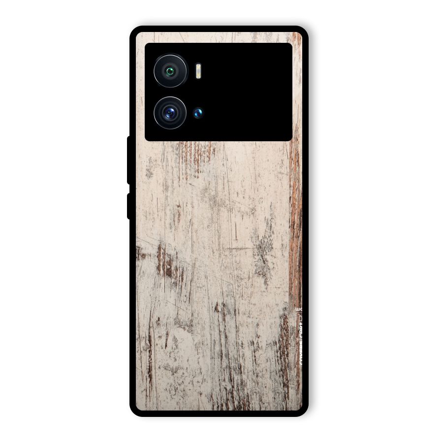 Rugged Wooden Texture Glass Back Case for Vivo iQOO 9 Pro