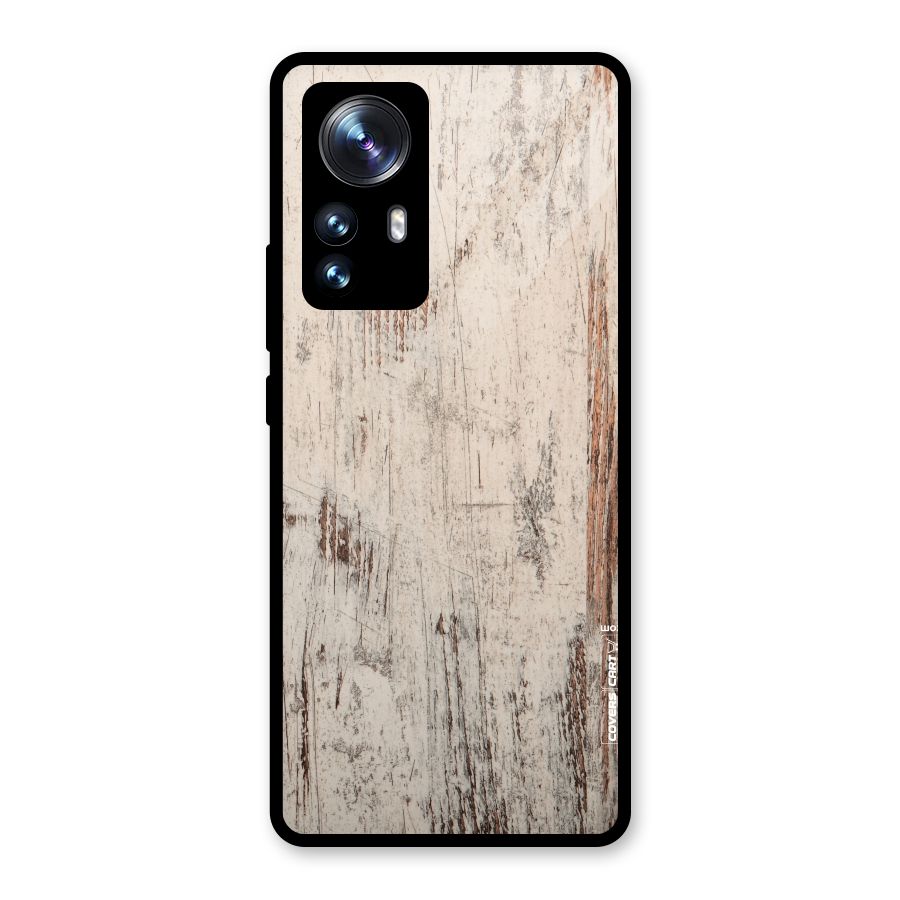 Rugged Wooden Texture Glass Back Case for Xiaomi 12 Pro