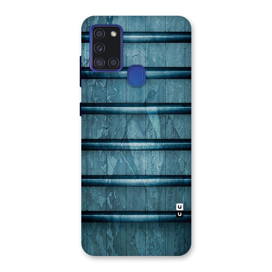 Rustic Blue Shelf Back Case for Galaxy A21s