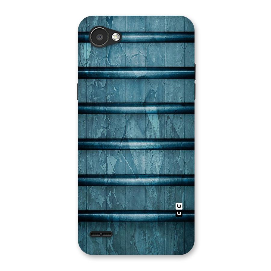 Rustic Blue Shelf Back Case for LG Q6