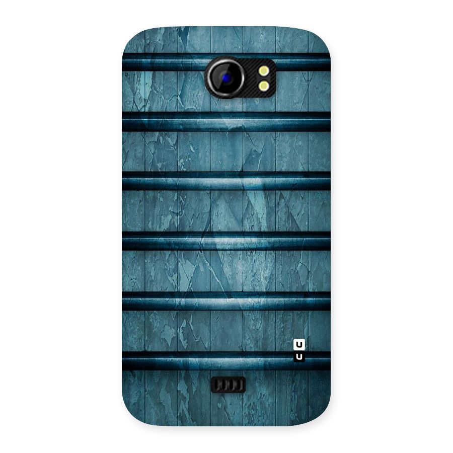 Rustic Blue Shelf Back Case for Micromax Canvas 2 A110