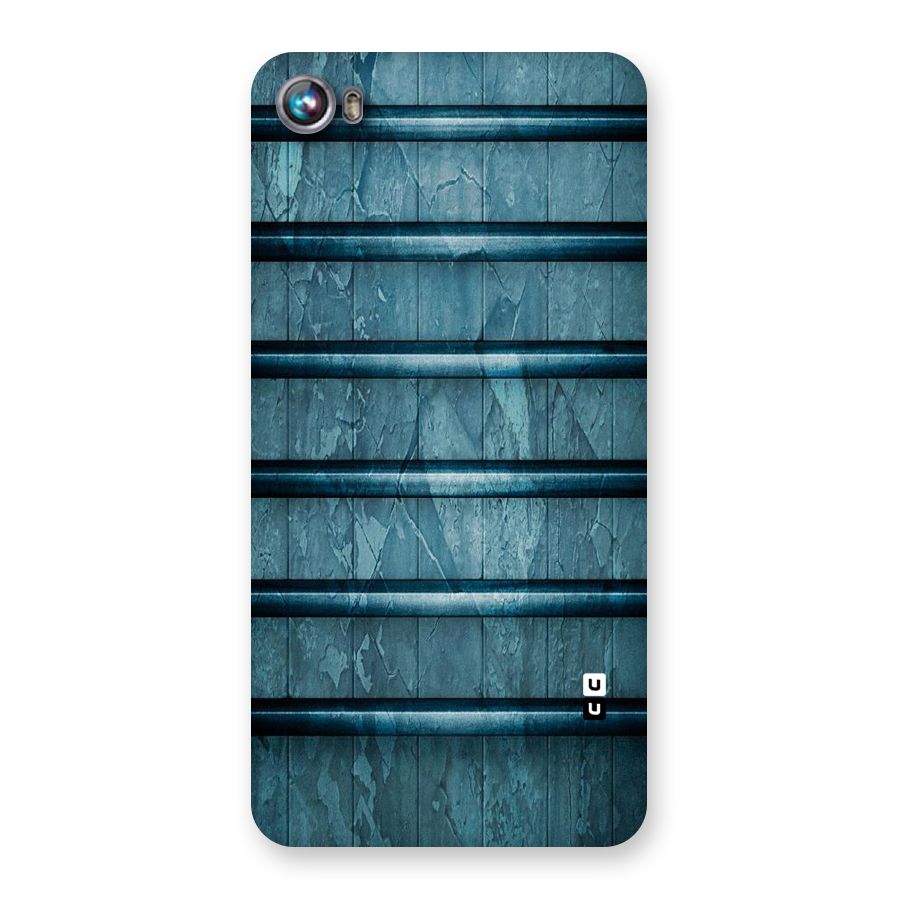 Rustic Blue Shelf Back Case for Micromax Canvas Fire 4 A107