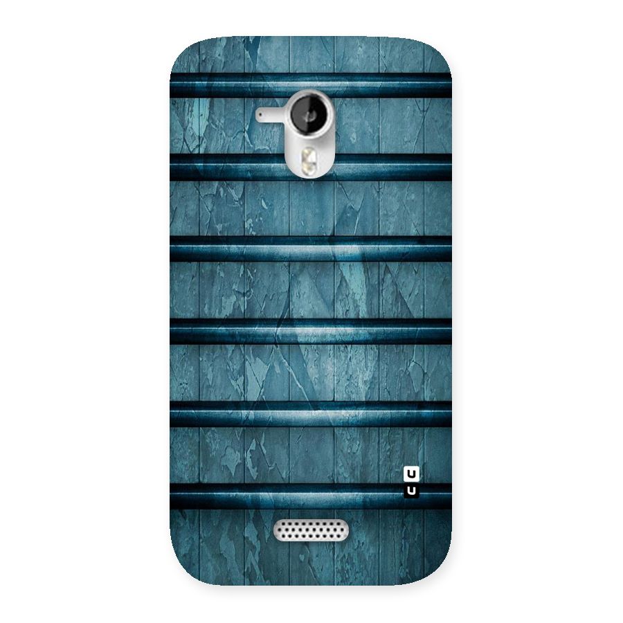Rustic Blue Shelf Back Case for Micromax Canvas HD A116