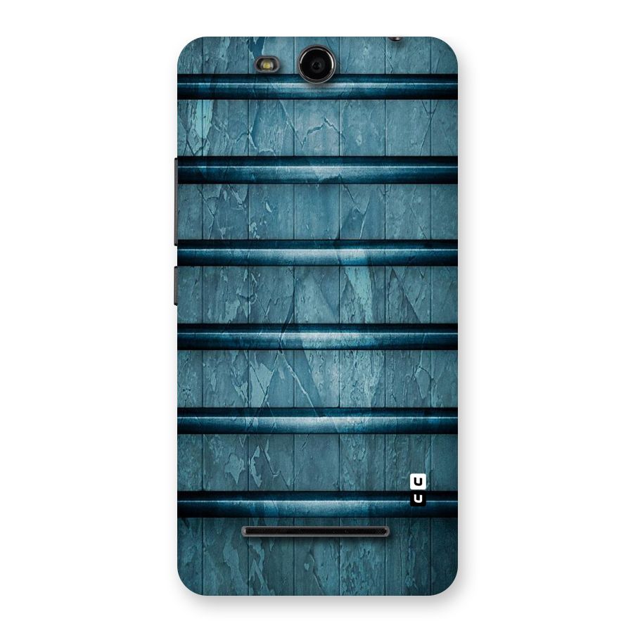 Rustic Blue Shelf Back Case for Micromax Canvas Juice 3 Q392