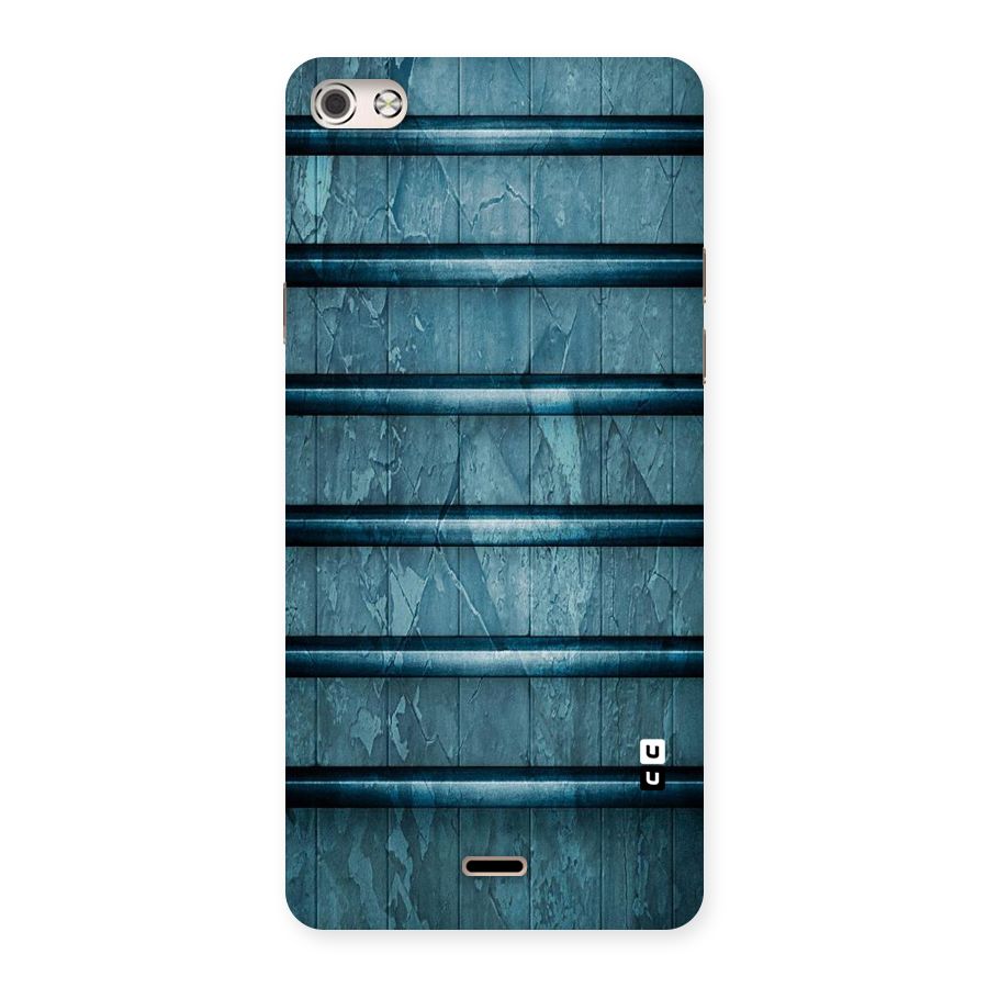 Rustic Blue Shelf Back Case for Micromax Canvas Silver 5