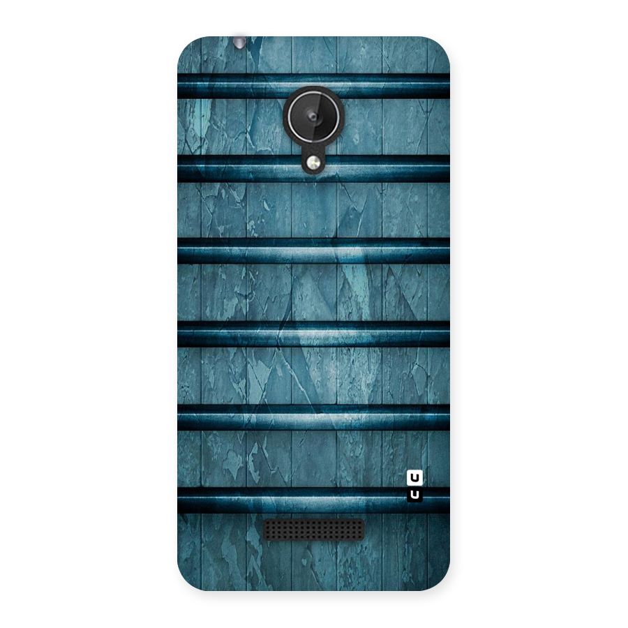 Rustic Blue Shelf Back Case for Micromax Canvas Spark Q380