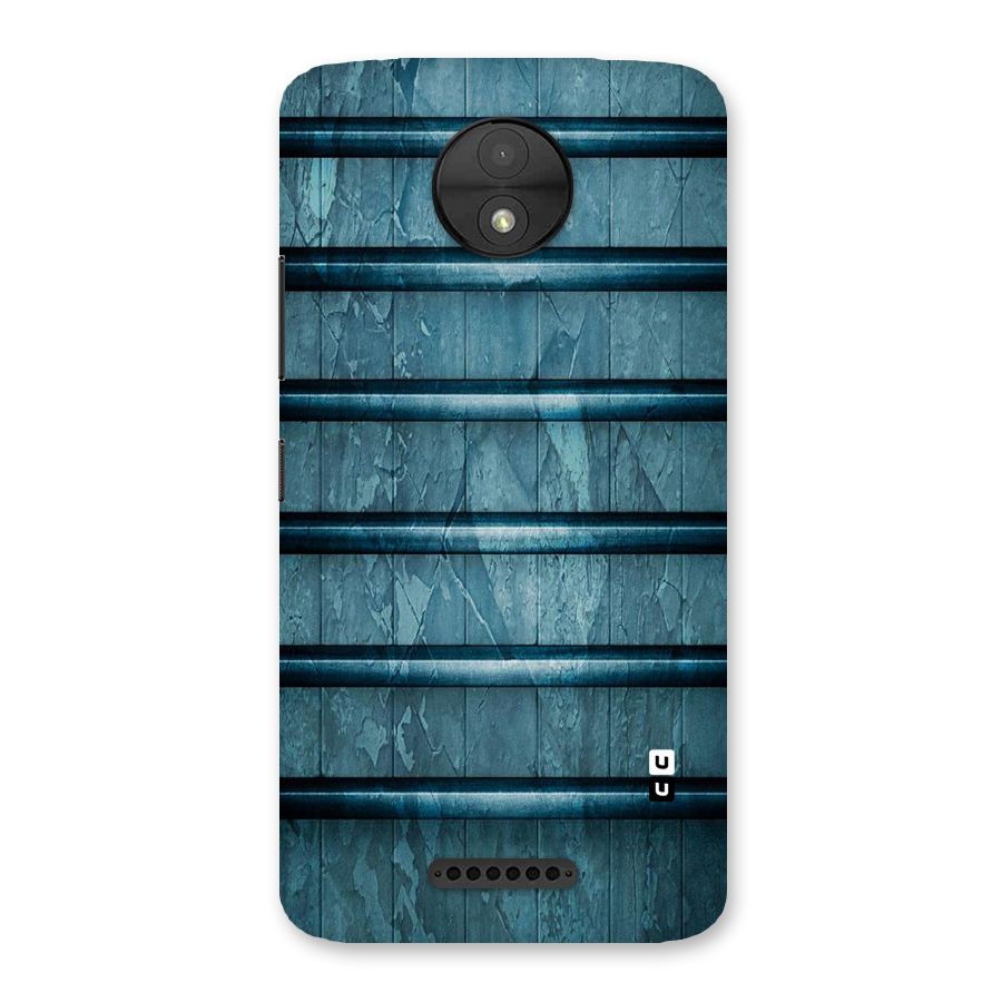 Rustic Blue Shelf Back Case for Moto C