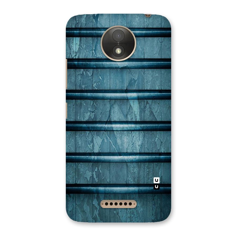 Rustic Blue Shelf Back Case for Moto C Plus