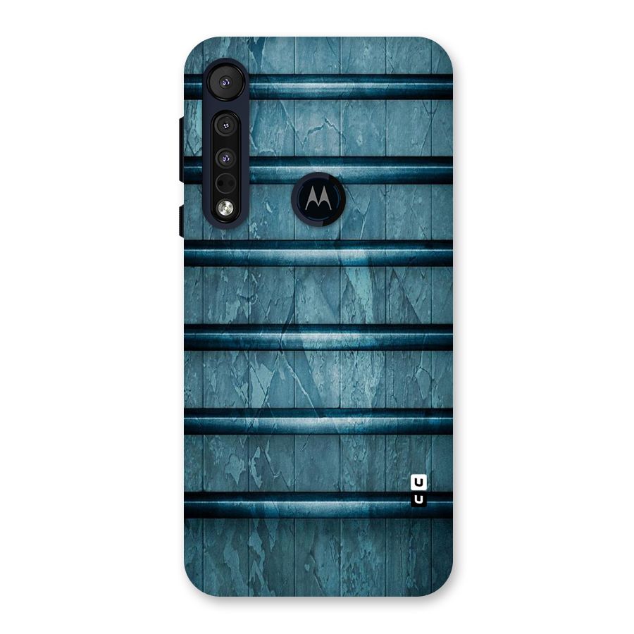 Rustic Blue Shelf Back Case for Motorola One Macro
