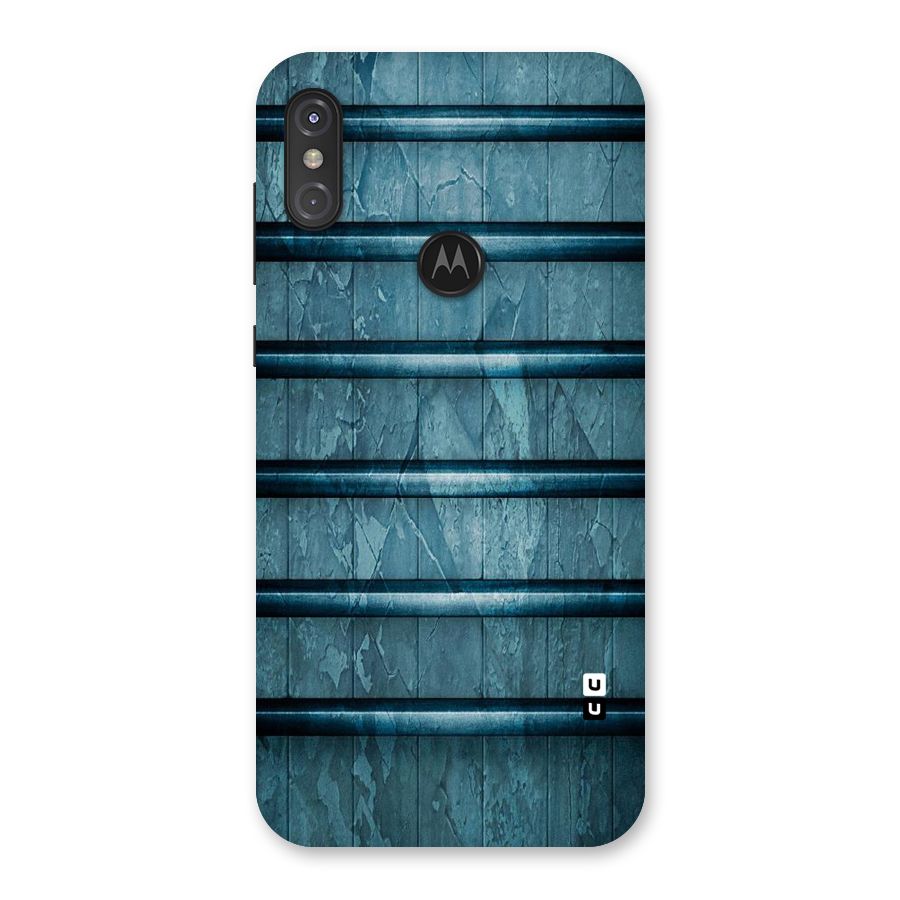 Rustic Blue Shelf Back Case for Motorola One Power
