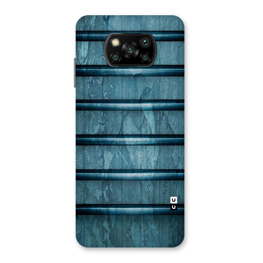 Rustic Blue Shelf Back Case for Poco X3