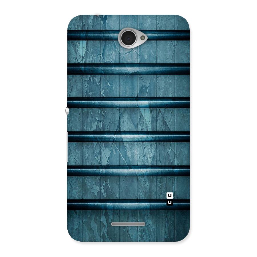 Rustic Blue Shelf Back Case for Sony Xperia E4