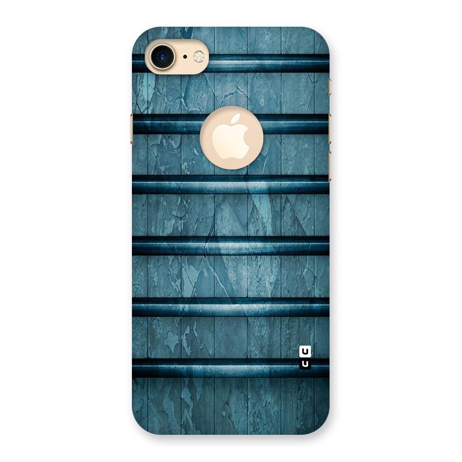 Rustic Blue Shelf Back Case for iPhone 7 Logo Cut