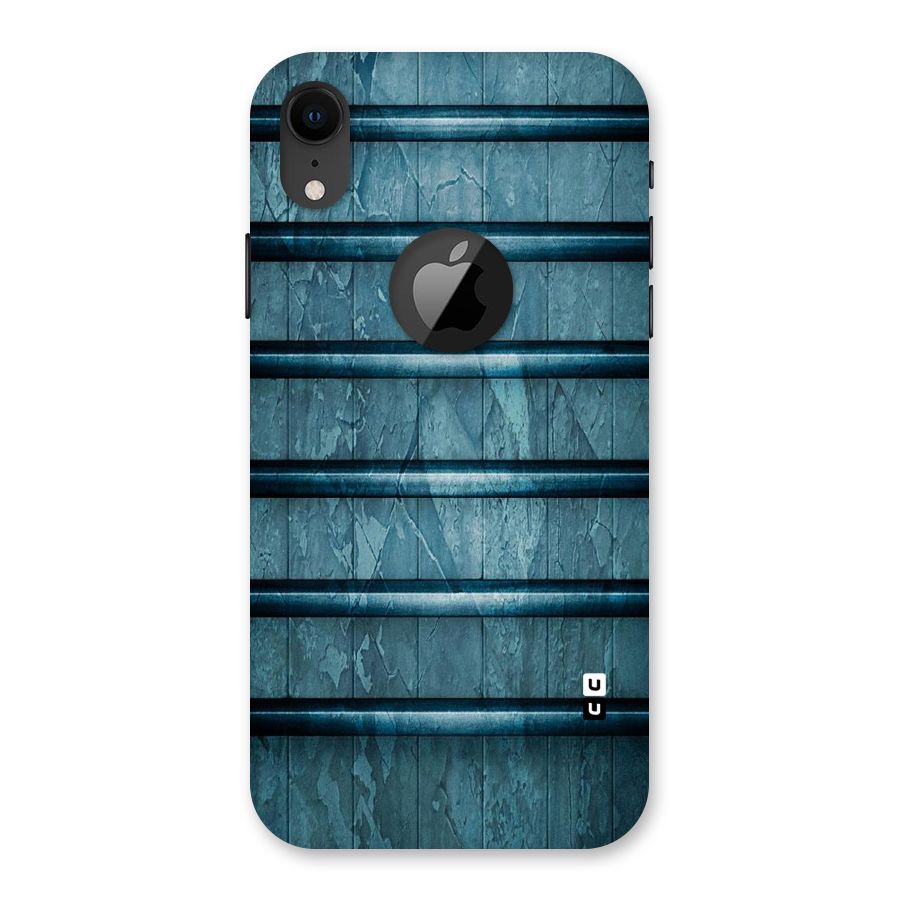 Rustic Blue Shelf Back Case for iPhone XR Logo Cut