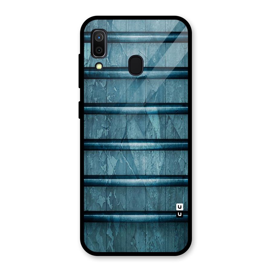 Rustic Blue Shelf Glass Back Case for Galaxy A30