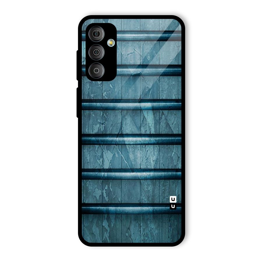 Rustic Blue Shelf Glass Back Case for Galaxy F23