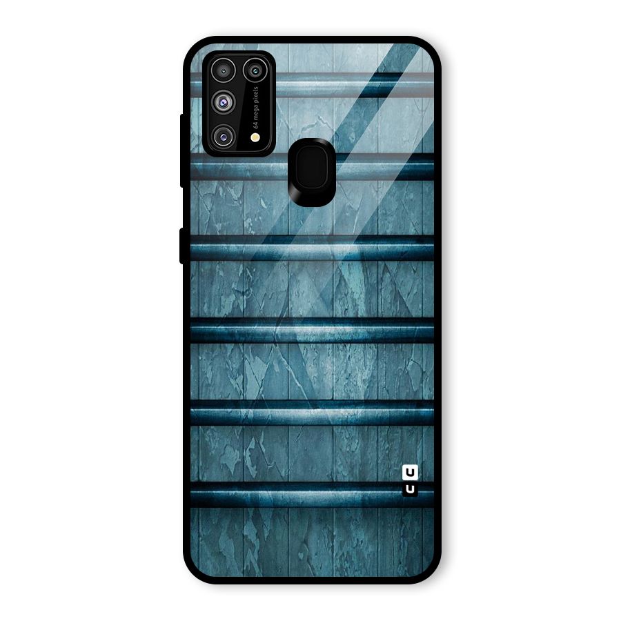 Rustic Blue Shelf Glass Back Case for Galaxy F41