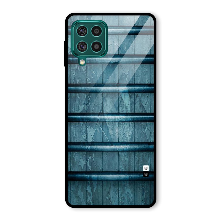 Rustic Blue Shelf Glass Back Case for Galaxy F62